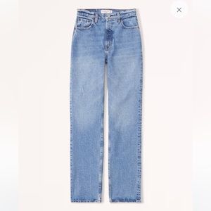 Abercrombie High Rise Slim-Straight Jeans with Slit